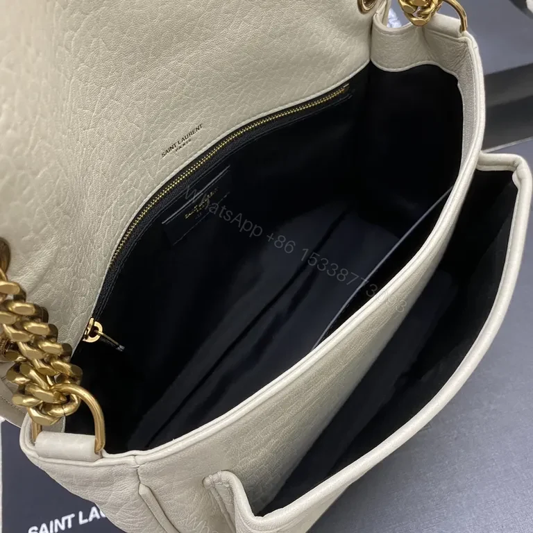 View 2 of Pebbled Leather Crossbody Bag â€” Luxe, YSL-Inspired Hardware