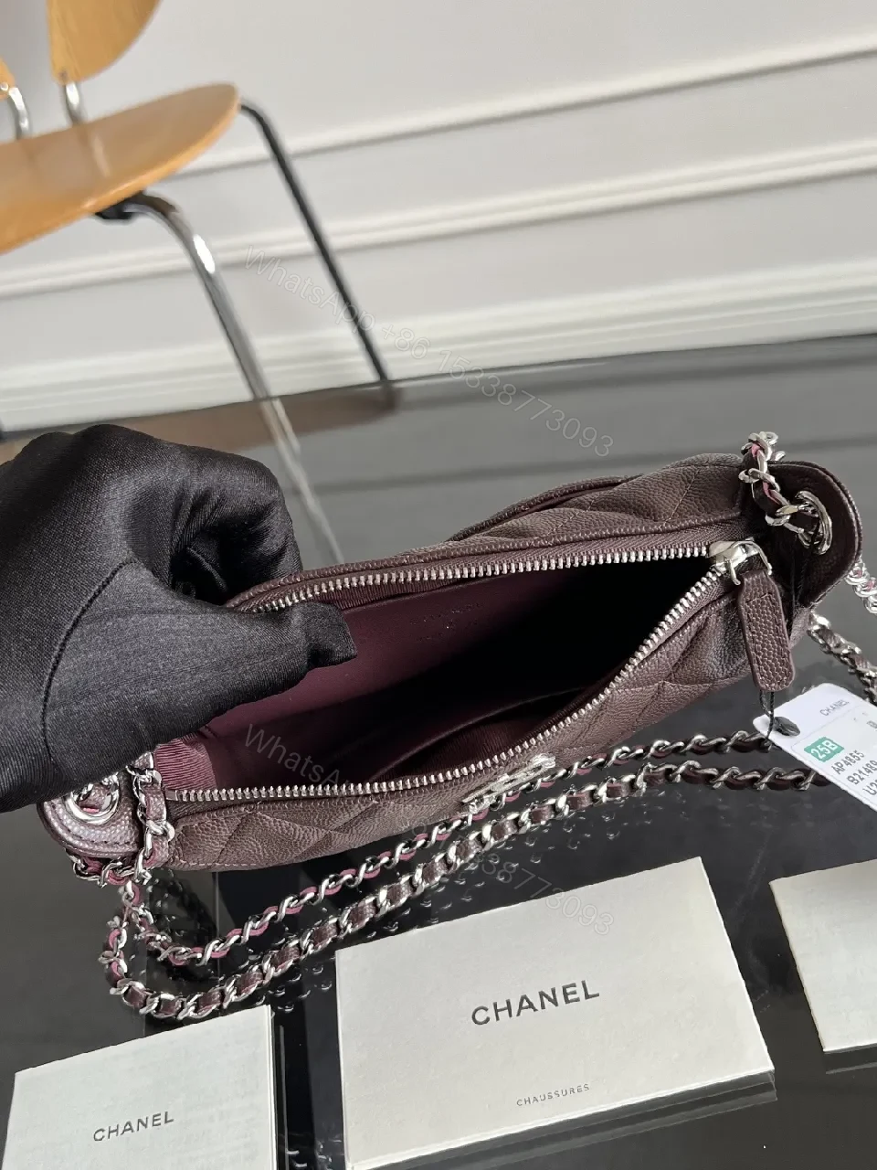View 4 of Quilted Leather Shoulder Bag: Chic, Versatile Luxury Bag