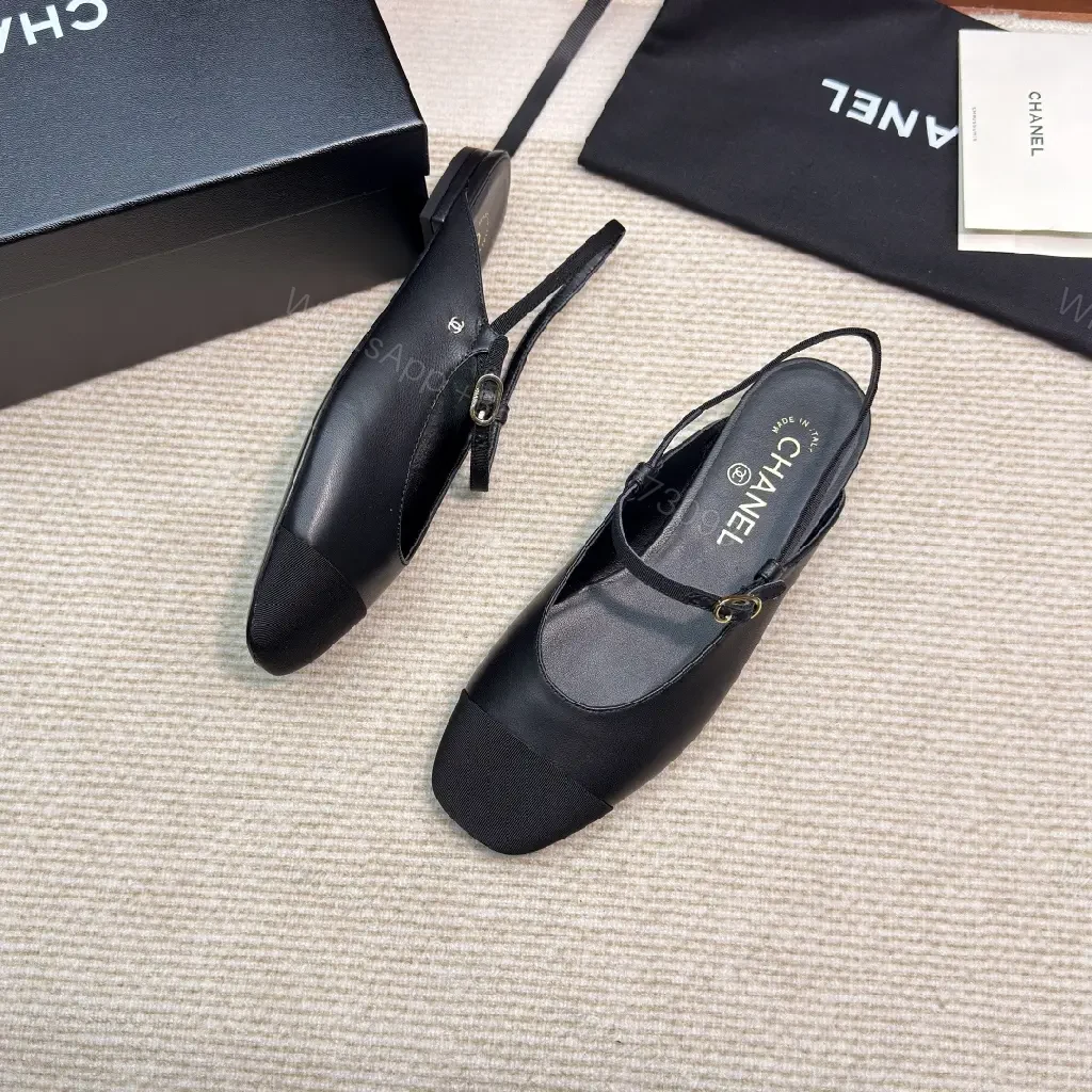 View 6 of Sleek Textured Slingback Pumps - All-Day Comfort, Black Leather