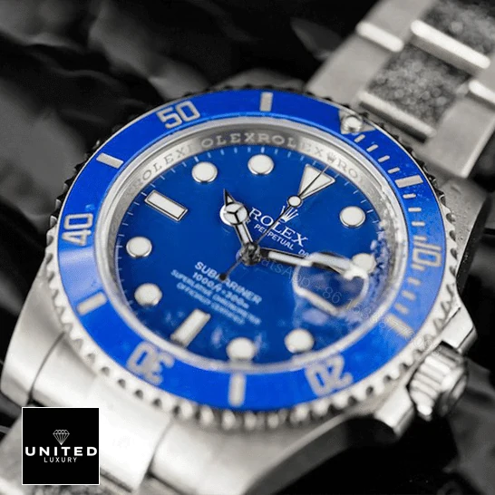 View 9 of Rolex Submariner 116619 Blue Dial Replica