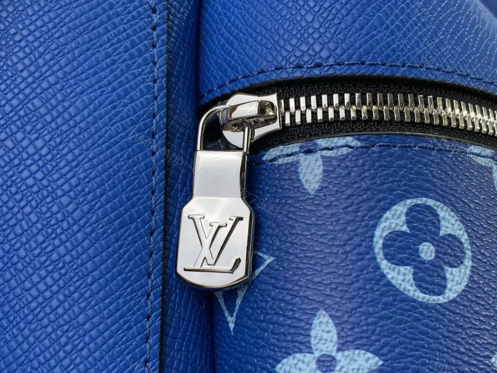 View 9 of Blue Monogram Luxe Backpack: Compact, Durable, Designer-Inspired