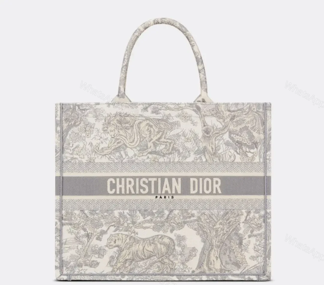 Design LARGE BOOK TOTE Ecru and Gray – Dubai Fashion LUX — view 1
