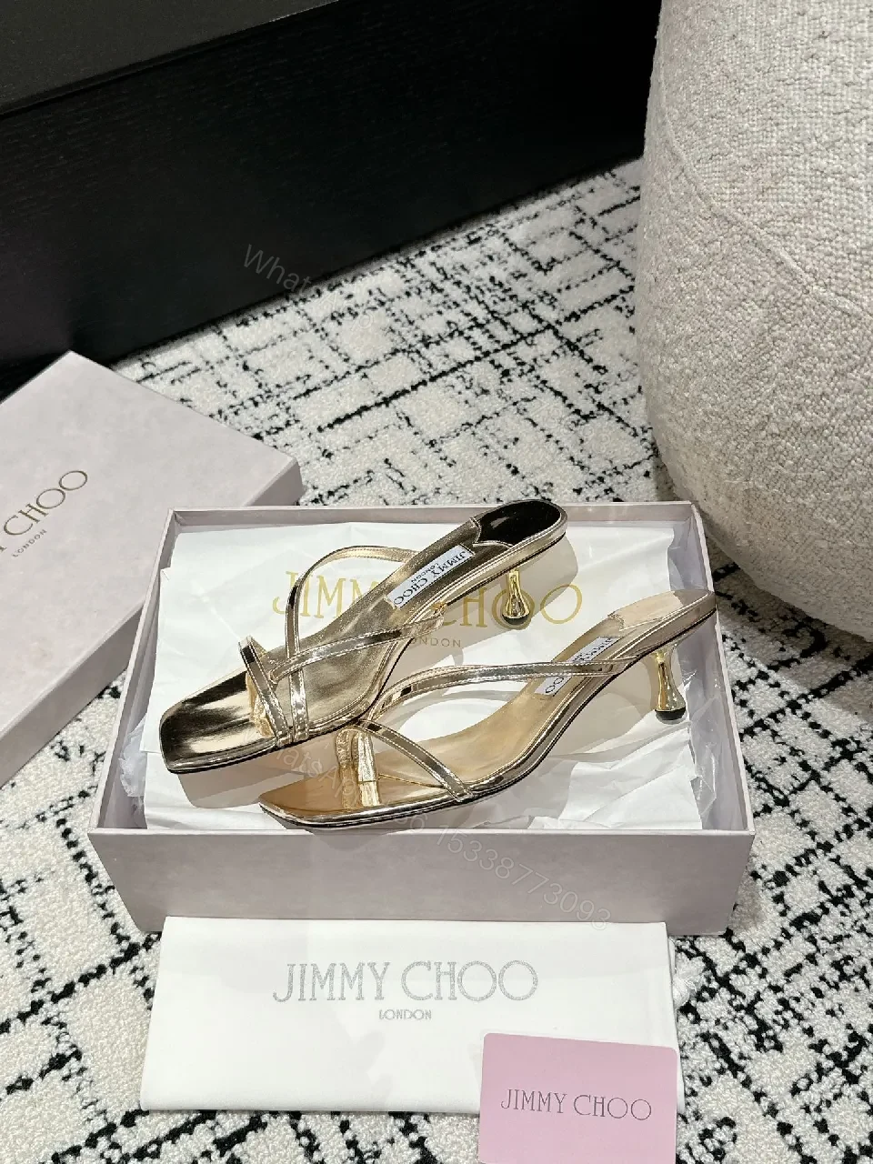 View 7 of Elegant Metallic Sandals: Sculpted Heel, Champagne-Gold, Open Toe, Luxury Comfort