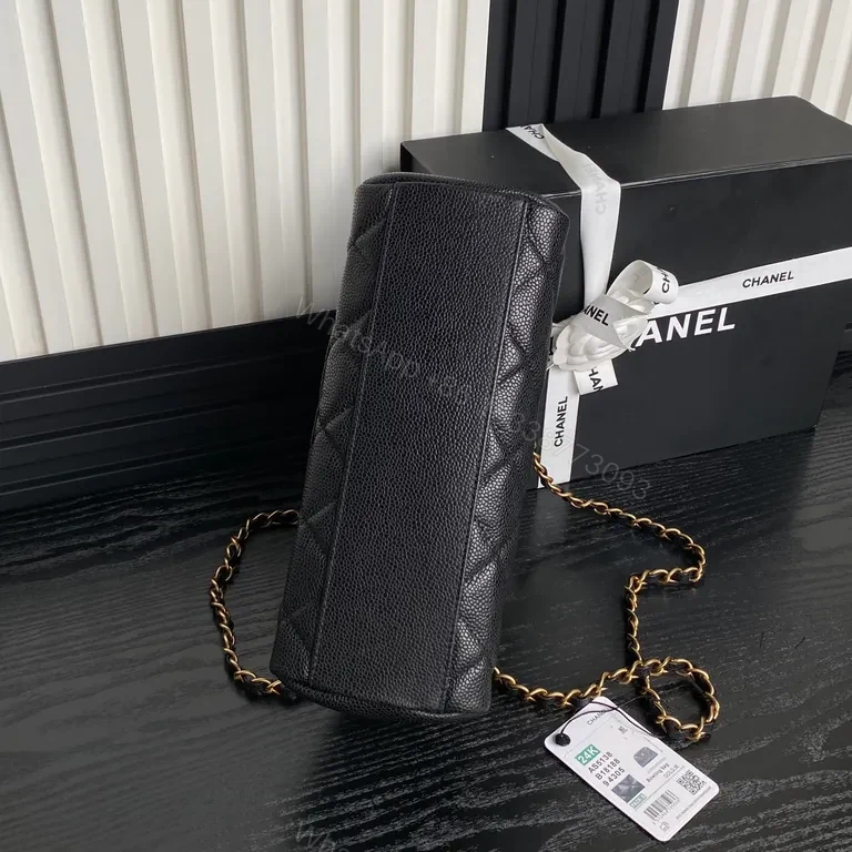 View 6 of Quilted Black Leather Mini Crossbody â€“ Chanel-Inspired Luxury
