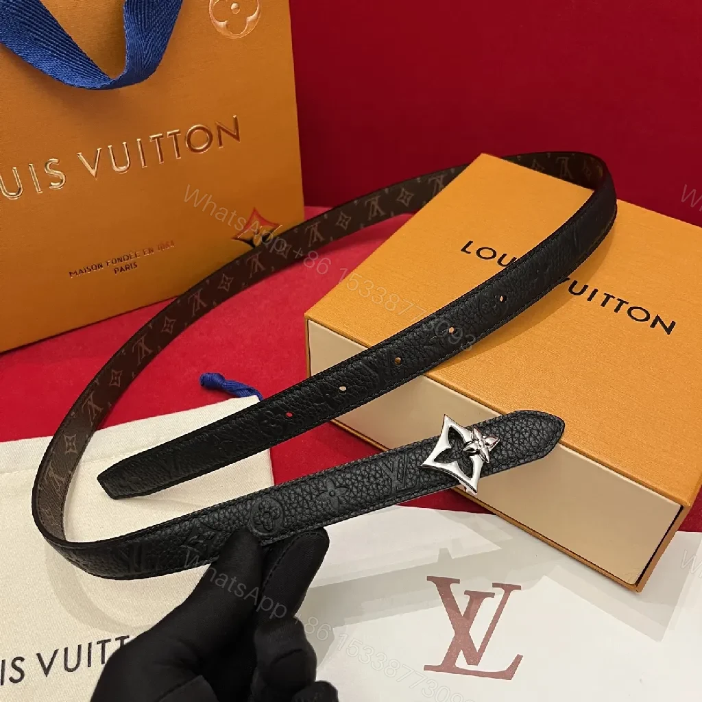 Chic Textured Leather Belt — Monogram Accent, Slim Style, Versatile Accessory — view 1