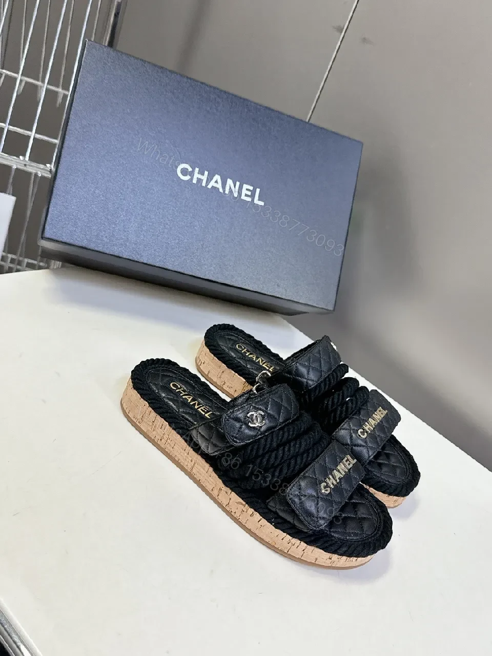 View 2 of Quilted Leather Slip-Ons with Rope Embellishment, Luxe Casual-Wear