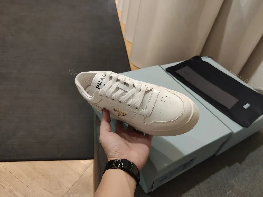 Premium White Prada-Style Sneaker: Luxury Comfort for Everyday — view 1