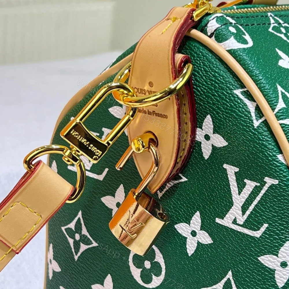 View 6 of Louis Vuitton Speedy P9 Bandoulière Monogram Green 25Cm