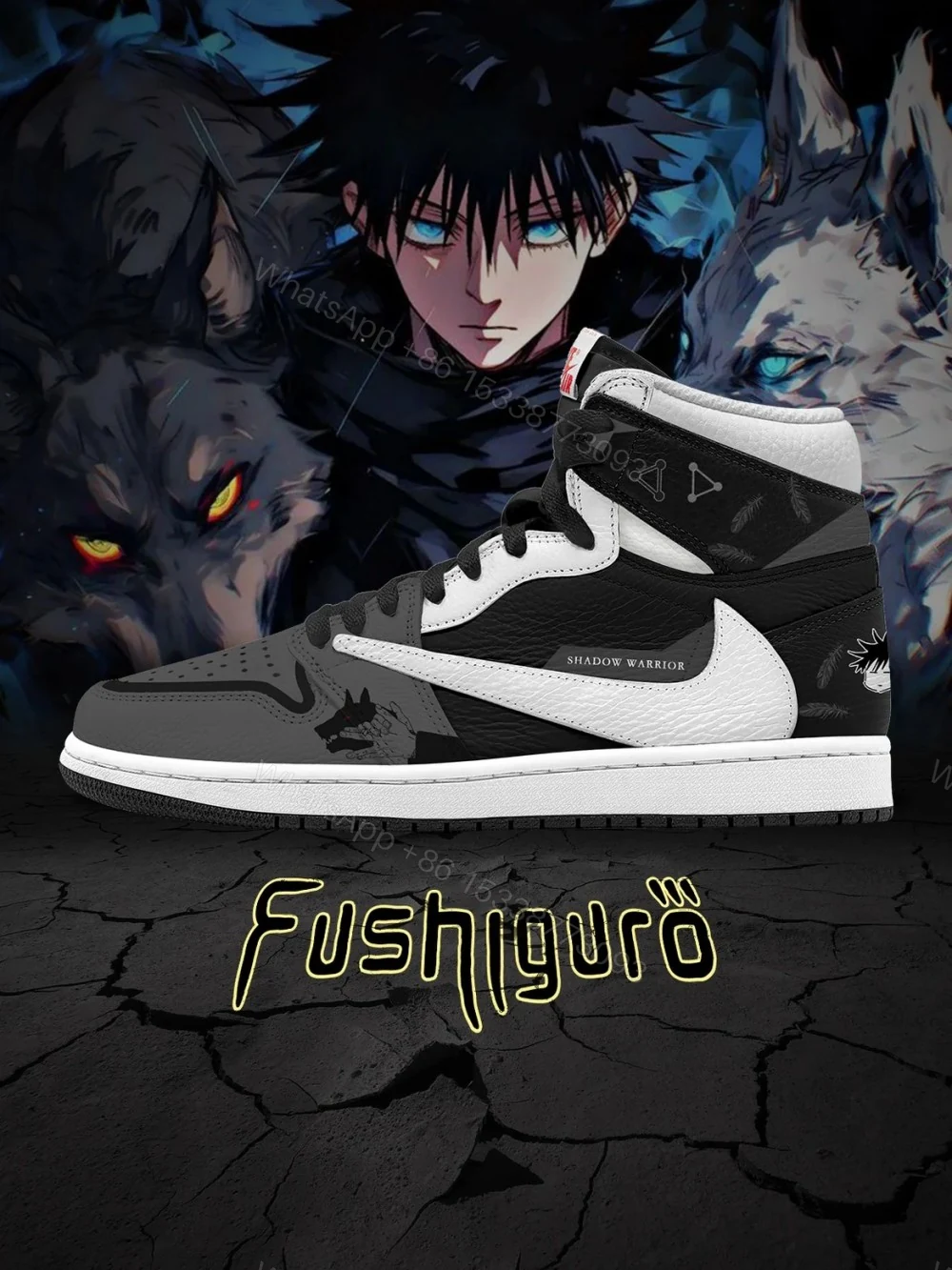 Megumi Fushiguro V.1 Custom TS High Jordan 1 — view 1