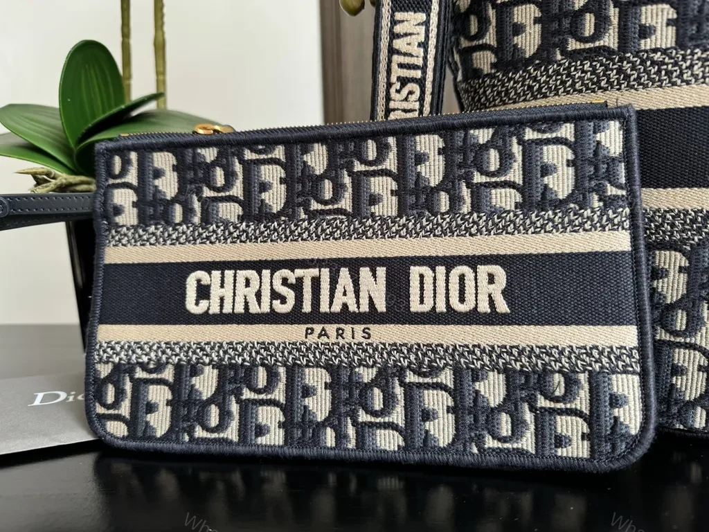 View 3 of Navy-Beige Dior Monogram Tote Set: Everyday Organization