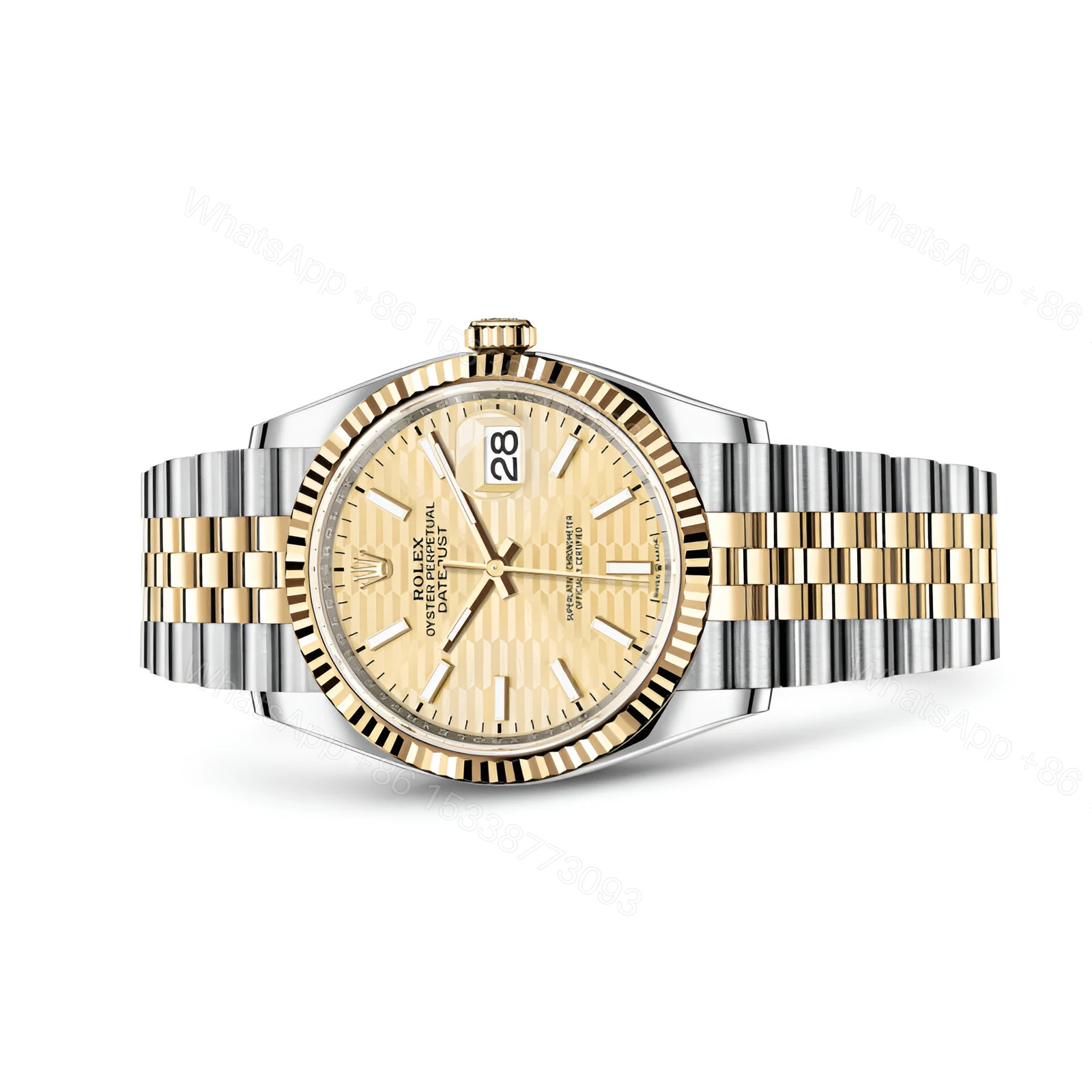 View 3 of Rolex Datejust 41 126333 Gold Motif Replica