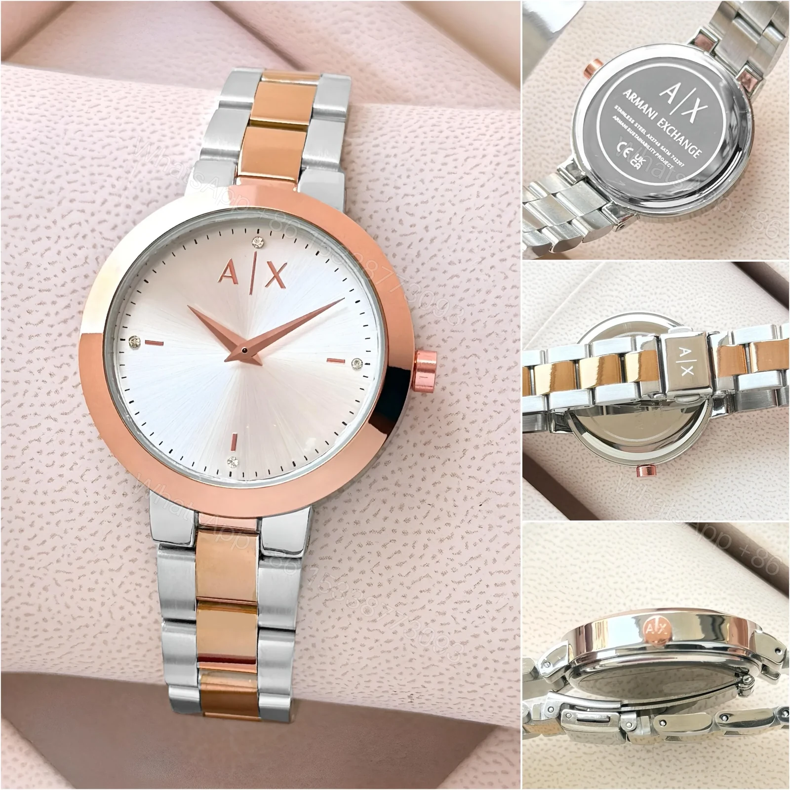 View 3 of Armani Exchange AX5172 White Sunray Dial