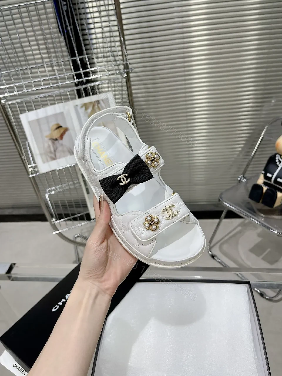 View 9 of White Quilted Slide Sandals - Luxe Comfort, Lightweight Outsole