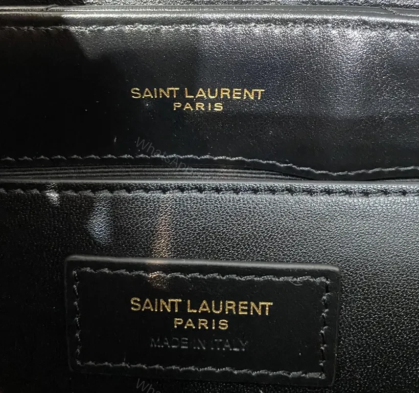 View 7 of Chic Quilted Leather Shoulder Bag with Gold Chain - YSL-Inspired Luxury Crossbody