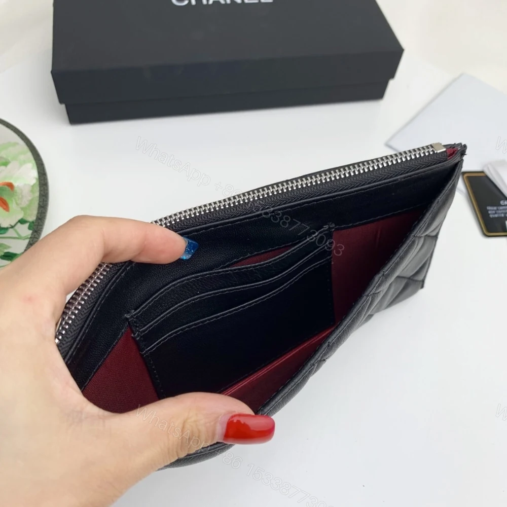 View 3 of Chanel Classic Zip Pouch Wallet Black 22Cm