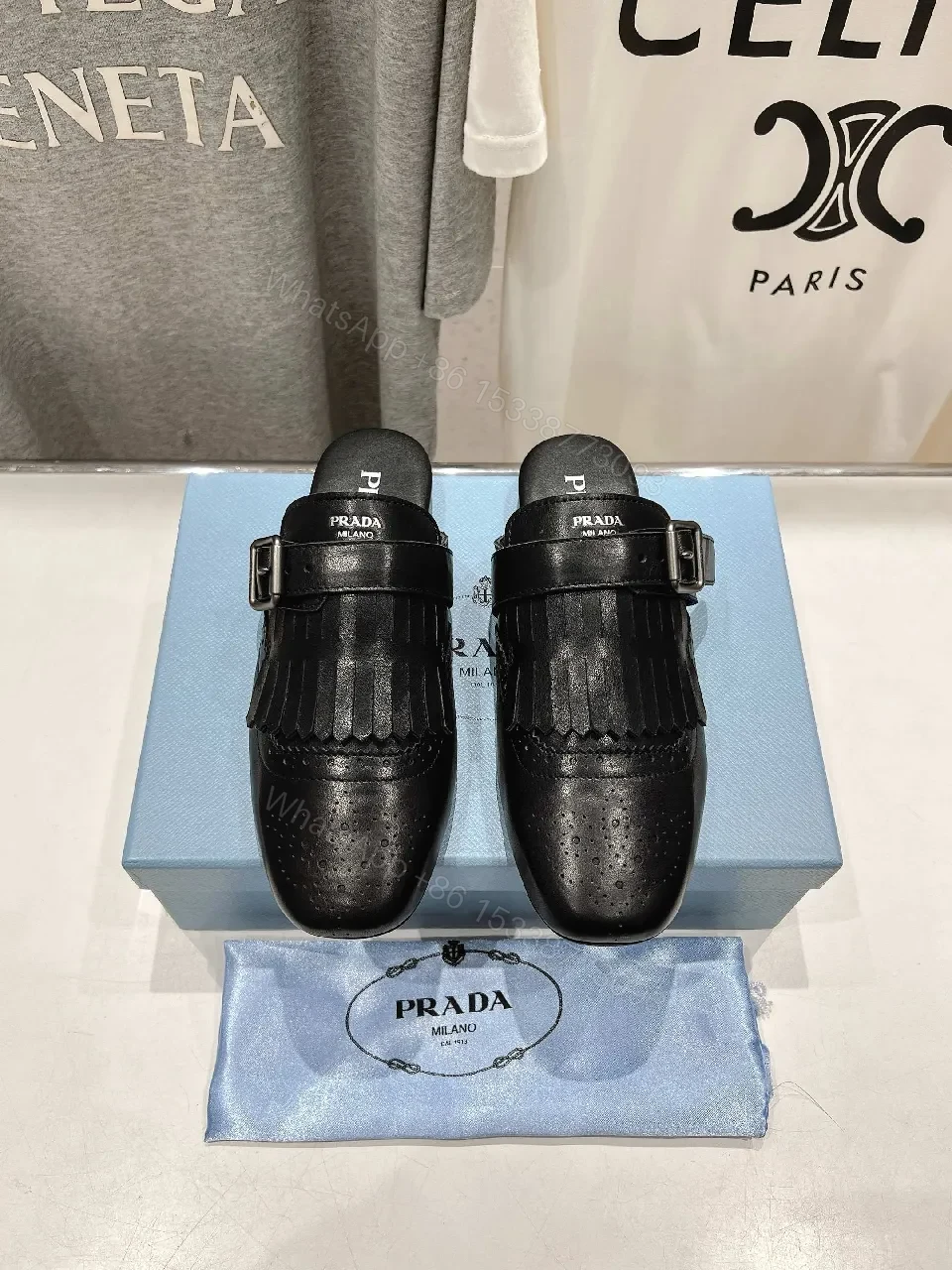 View 5 of Chic Black Leather Fringe Loafers — All-Day Comfort Advantage