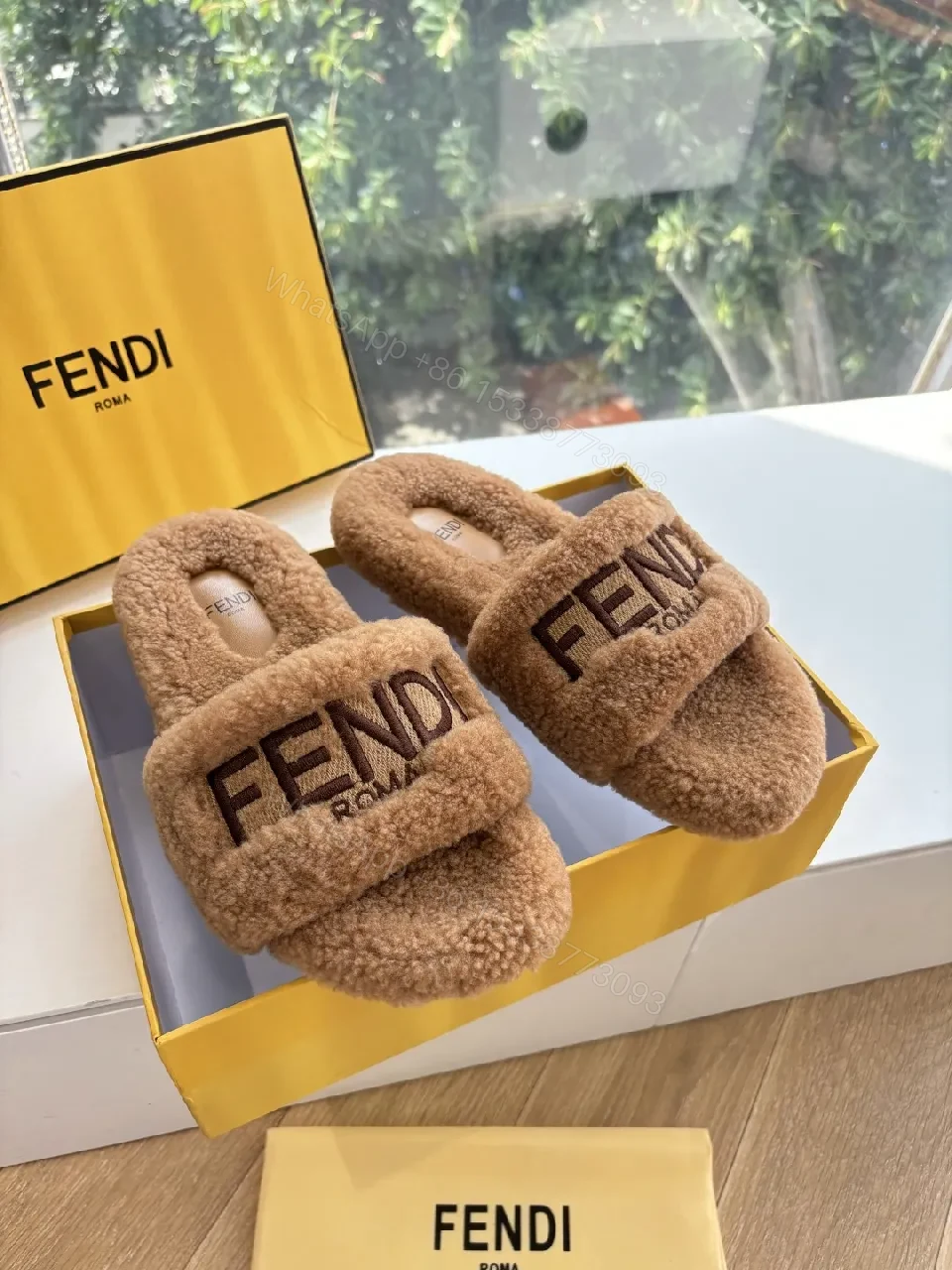 Cozy Teddy Slide, Open-Toe, Cushioned Footbed — view 1