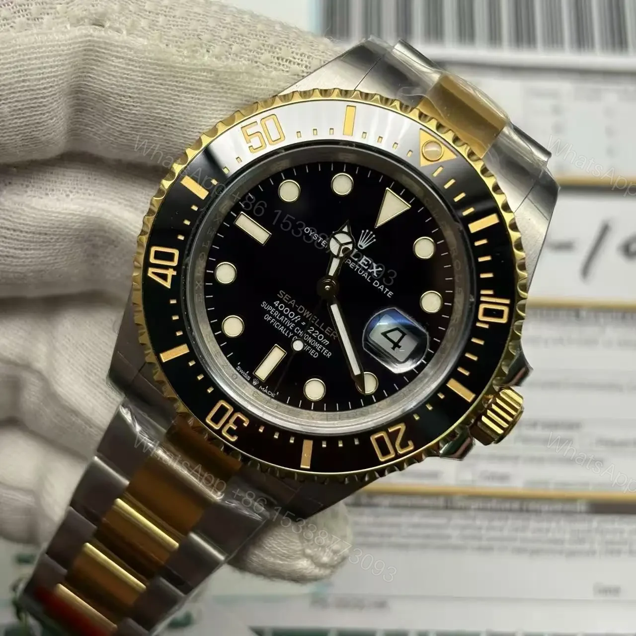 View 2 of Replica Rolex Sea Dweller DeepSea 126603 2019 Two-Tone Clone