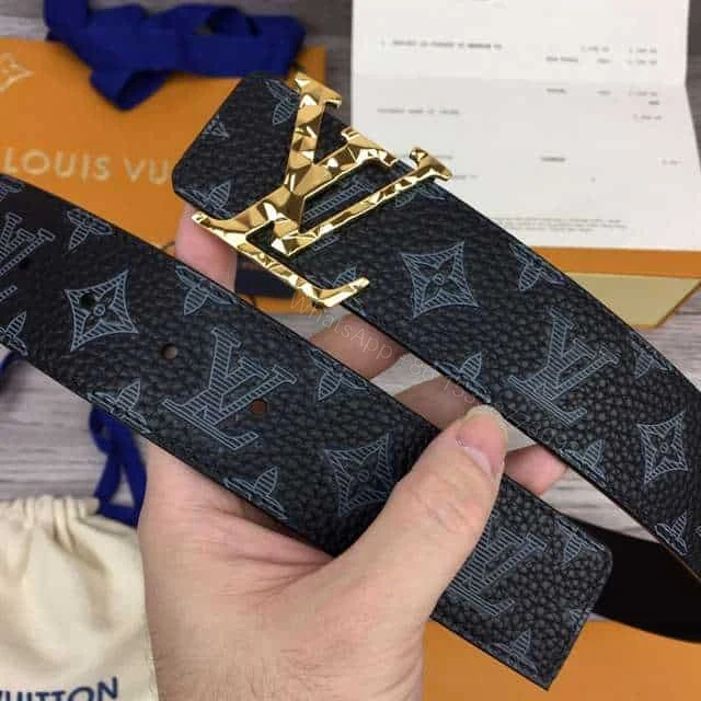 View 9 of LOUIS VUITTON INITIALES 40MM REVERSIBLE MONOGRAM CANVAS BELT – B102