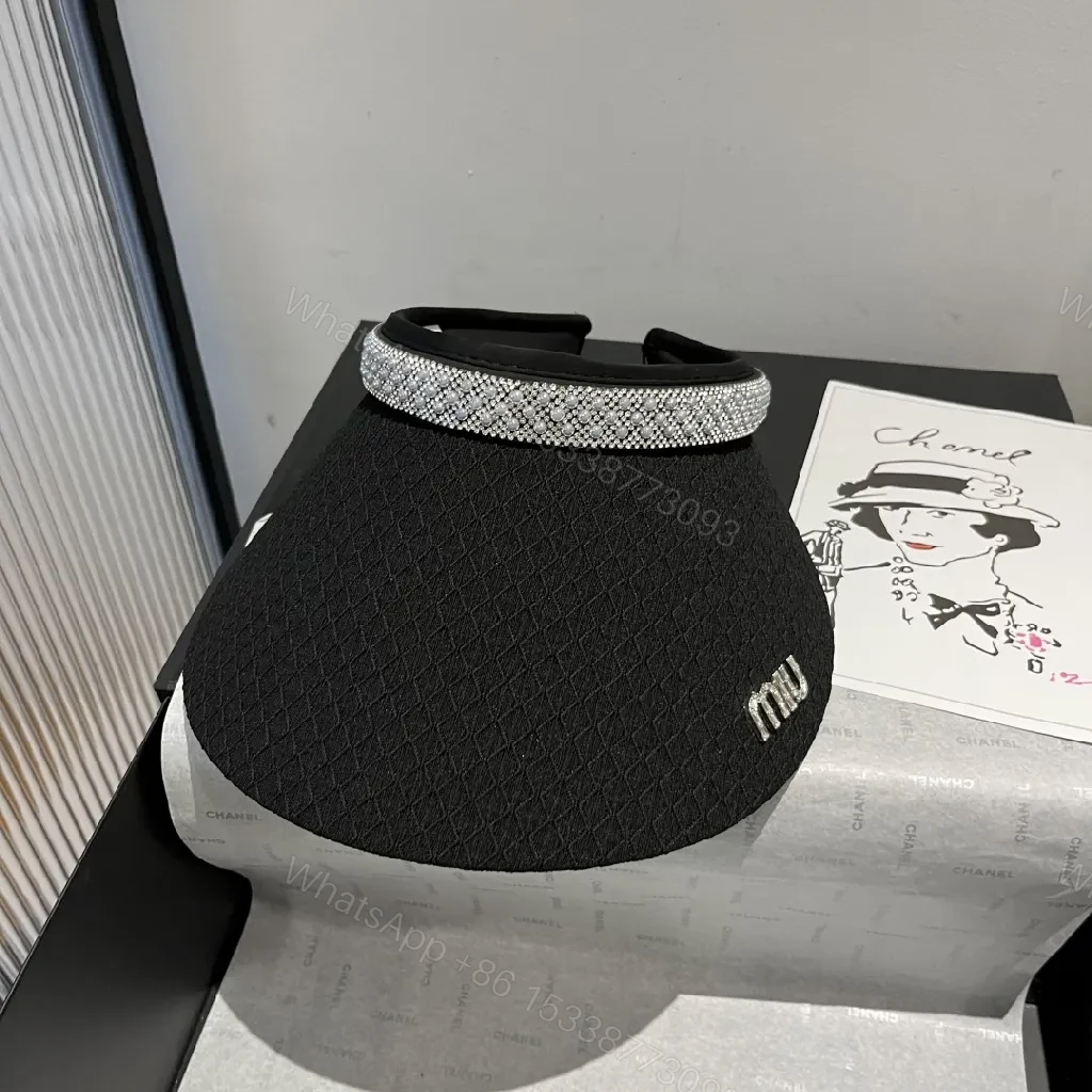 Black Knit Bucket with Diamond-Trim Collar Hat — view 1