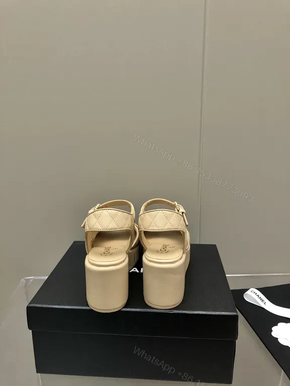 View 3 of Minimalist Quilted Sandals with Chanel-Influenced Detailing