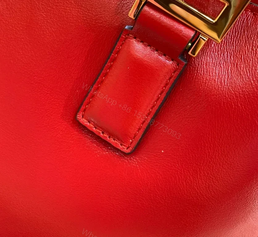 View 2 of Structured Leather Satchel: Luxury Fendi-Inspired Strap Bag