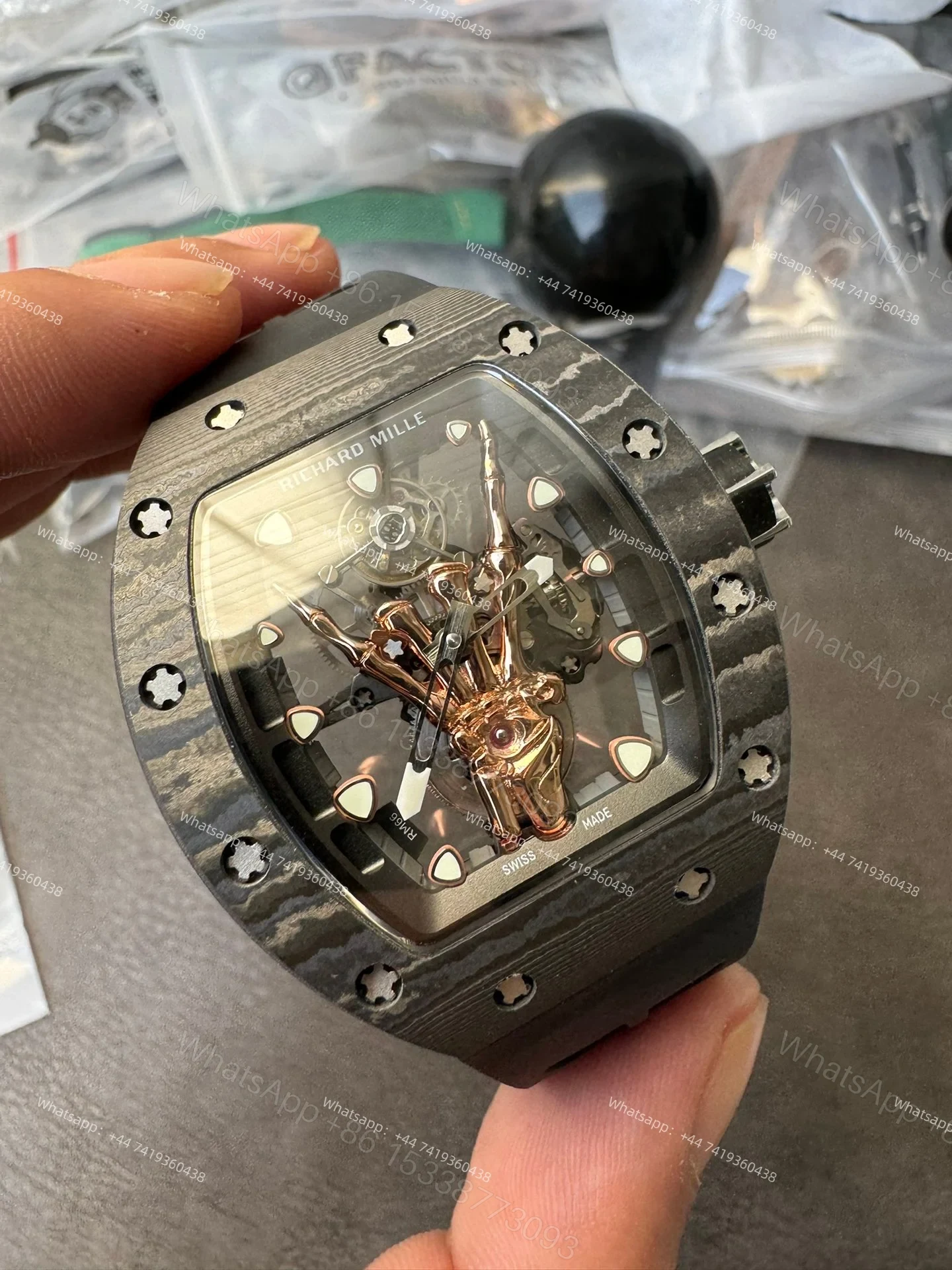 View 11 of Super Clone Richard Mille RM 66 Flying Tourbillon Devil’s Hand 1:1 Replica Watch