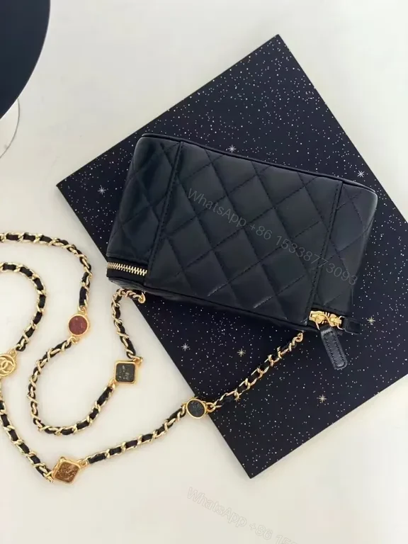 View 3 of Quilted Black Crossbody: Luxe Compact Everyday Bag