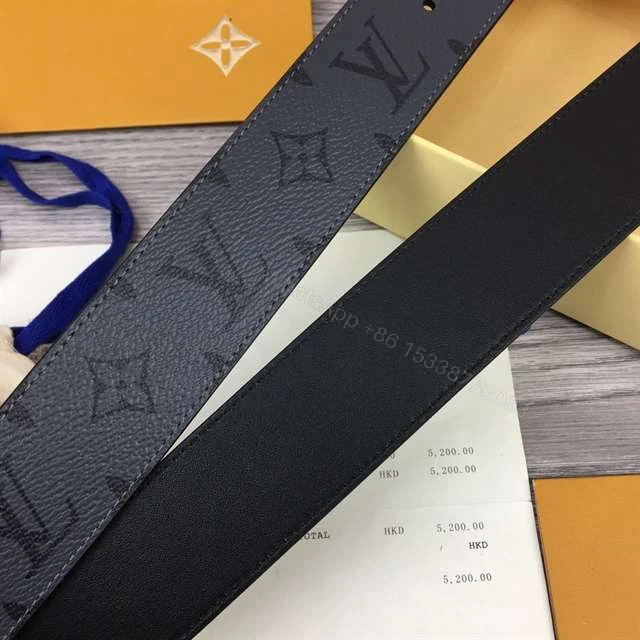 View 10 of LOUIS VUITTON INITIALES 40MM REVERSIBLE MONOGRAM CANVAS BELT – B90