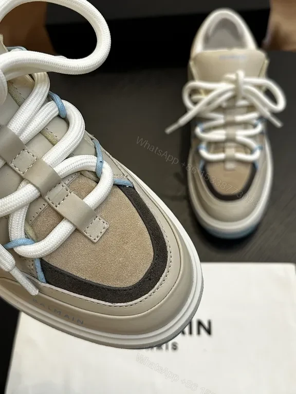 View 2 of Neutral Blend High-Top Sneakers: Luxe Texture & Comfort