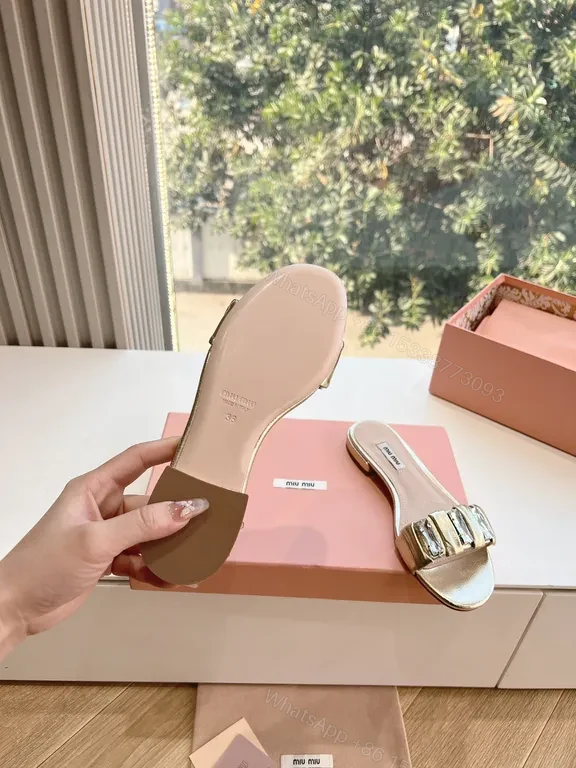 View 7 of Shimmer Metallic slides with Statement Buckle - Luxury Sandals