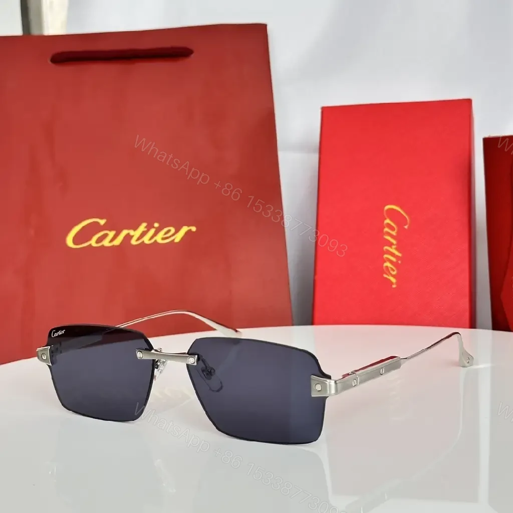 View 10 of Chic Rectangular Sunglasses: Luxe Hardware, Gold-Tone Edge
