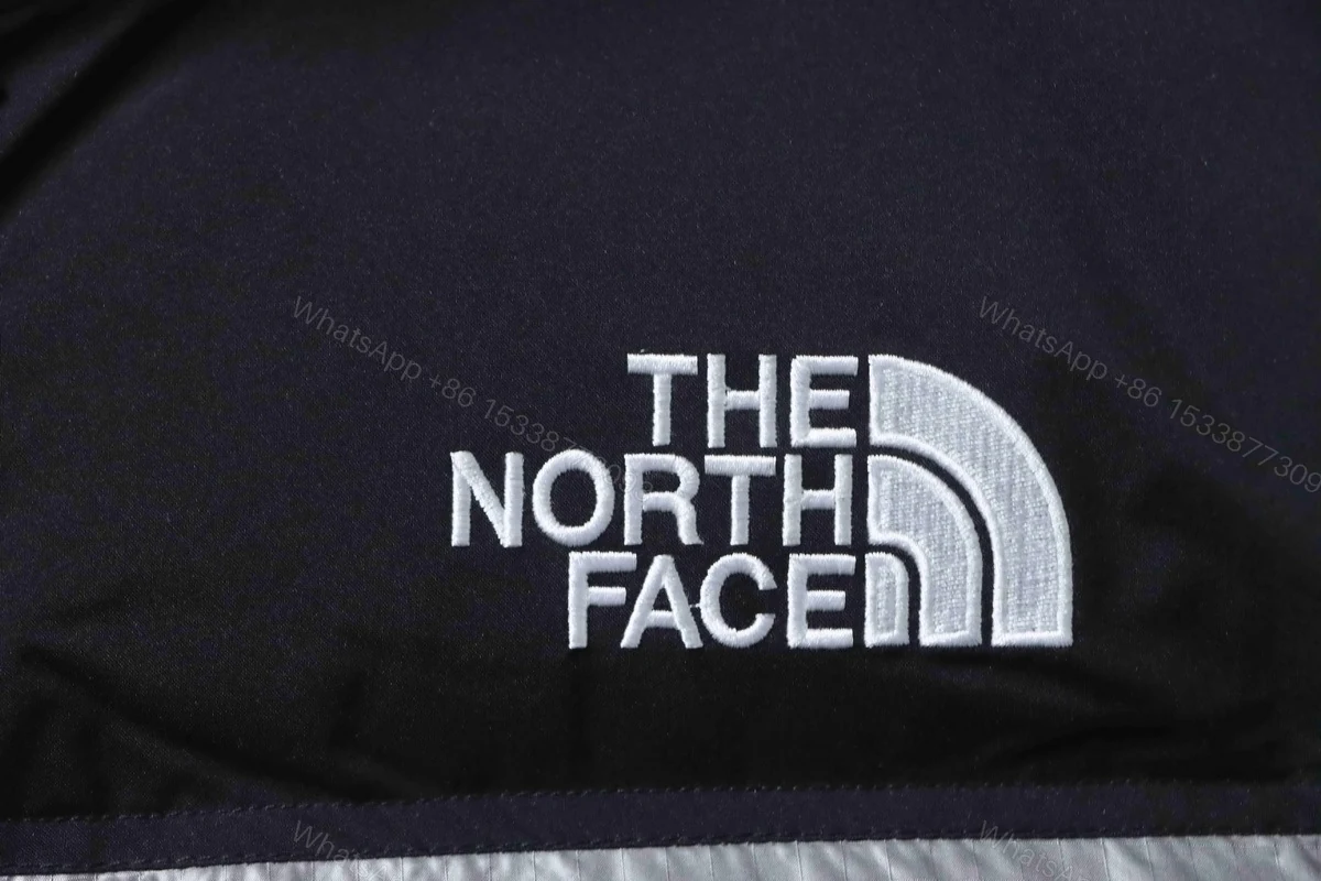 View 7 of TheNorthFace Large checkered down jacket 'Black Gray'