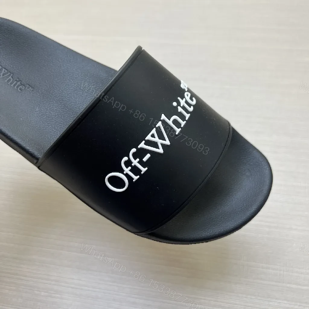 View 9 of Bold Minimalism Black PU Slides - Unisex Comfort