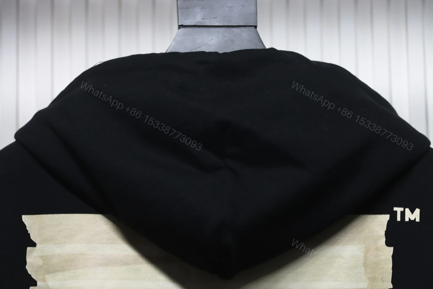 View 7 of Off-White Yellow Rubber Strip Zipper Hoodie