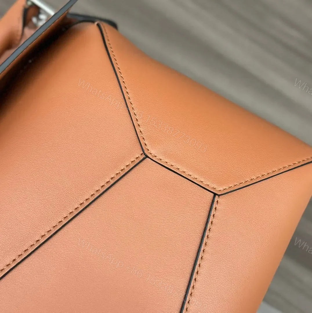 View 8 of LOEWE Puzzle Edge bag in tan calfskin