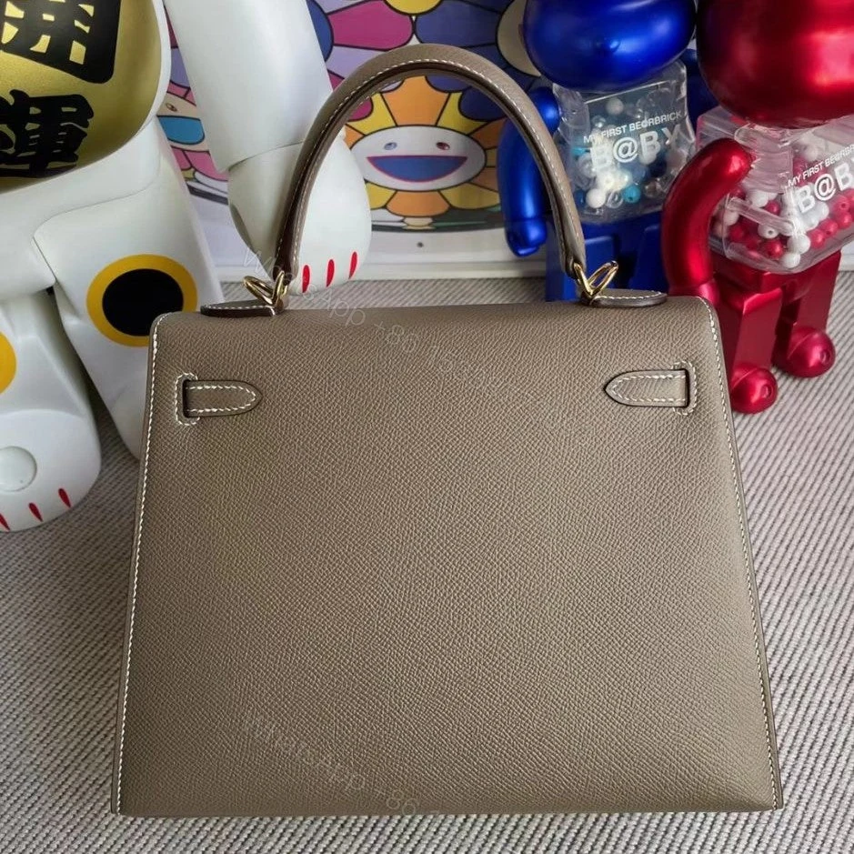 View 3 of H KELLY EPSOM CK18 ETOUPE GOLD HARDWARE 25CM