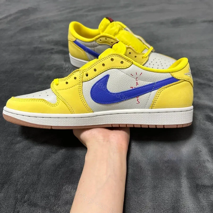 View 4 of Jordan 1 Retro Low OG SP Travis Scott Canary (Women's)