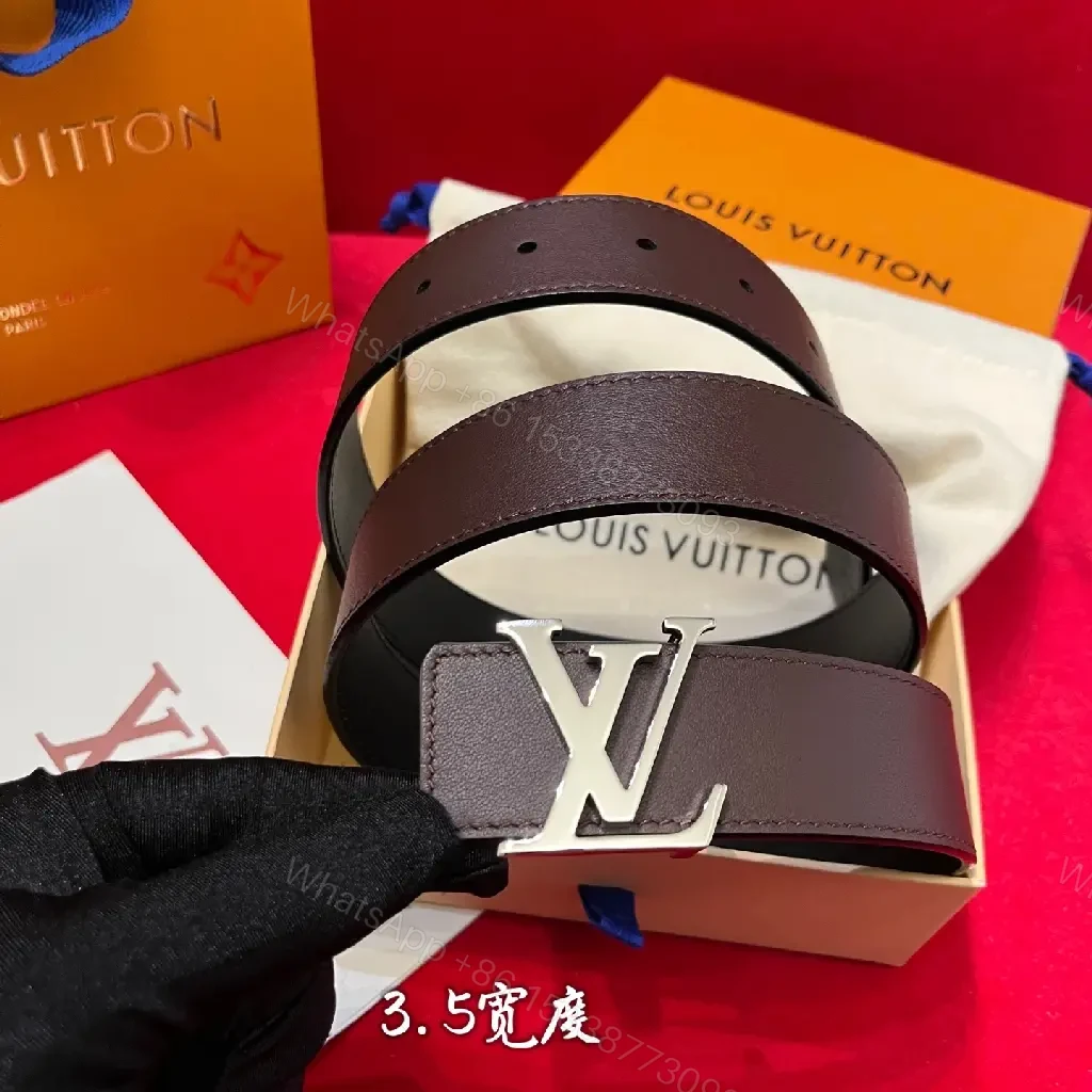 View 5 of Two-Tone Leather Belt with Gold Buckle - Modern Luxury Belt