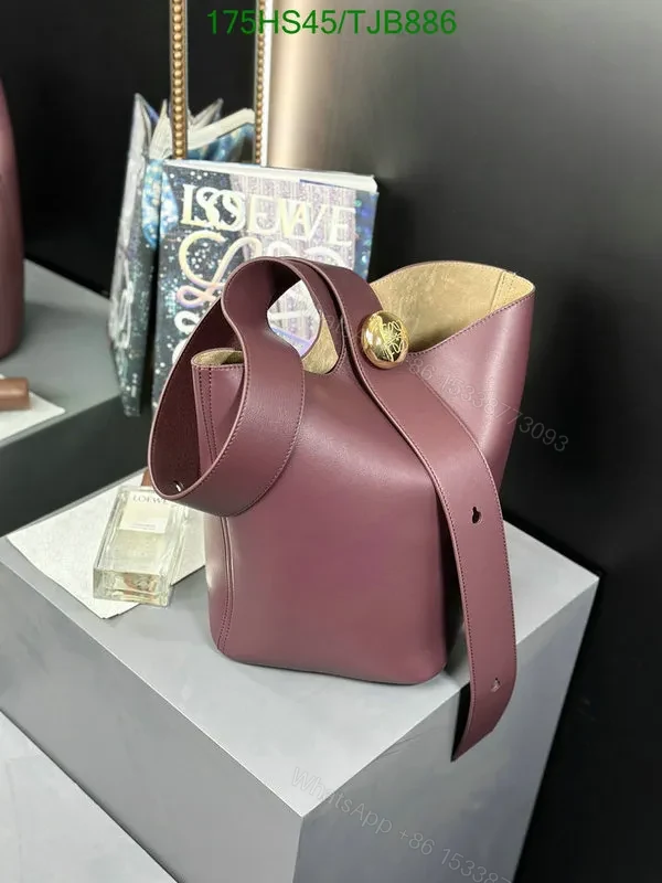 View 23 of Loewe Red Pebble Bucket Bag with Calfskin RA288