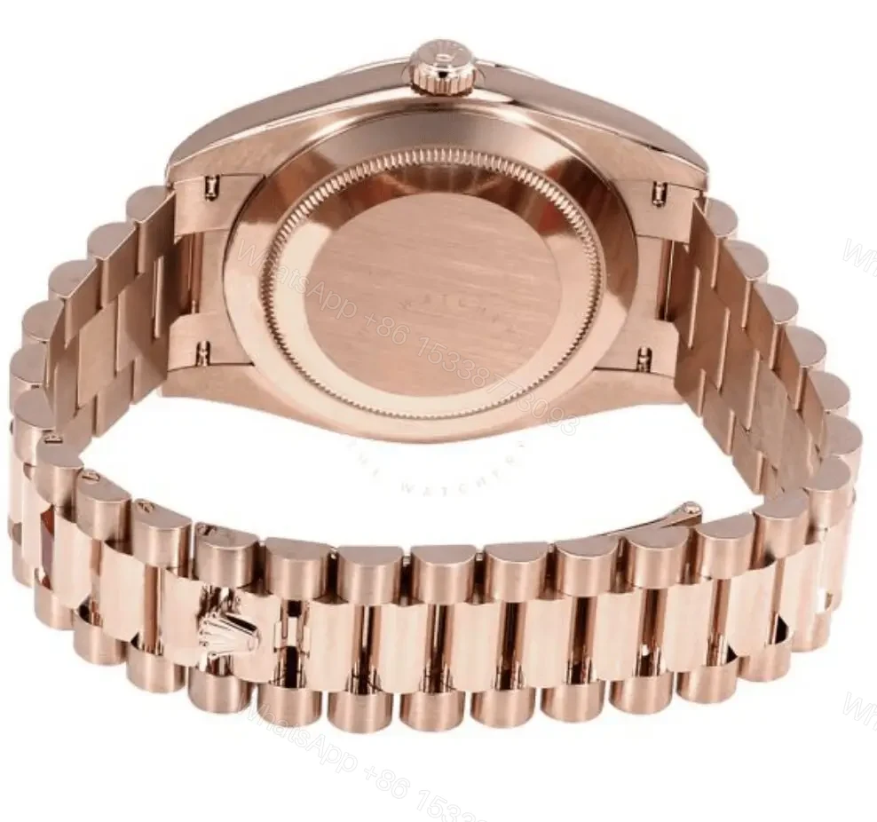 View 2 of Replica Rolex Day Date – Rose Gold Green Dial Clone