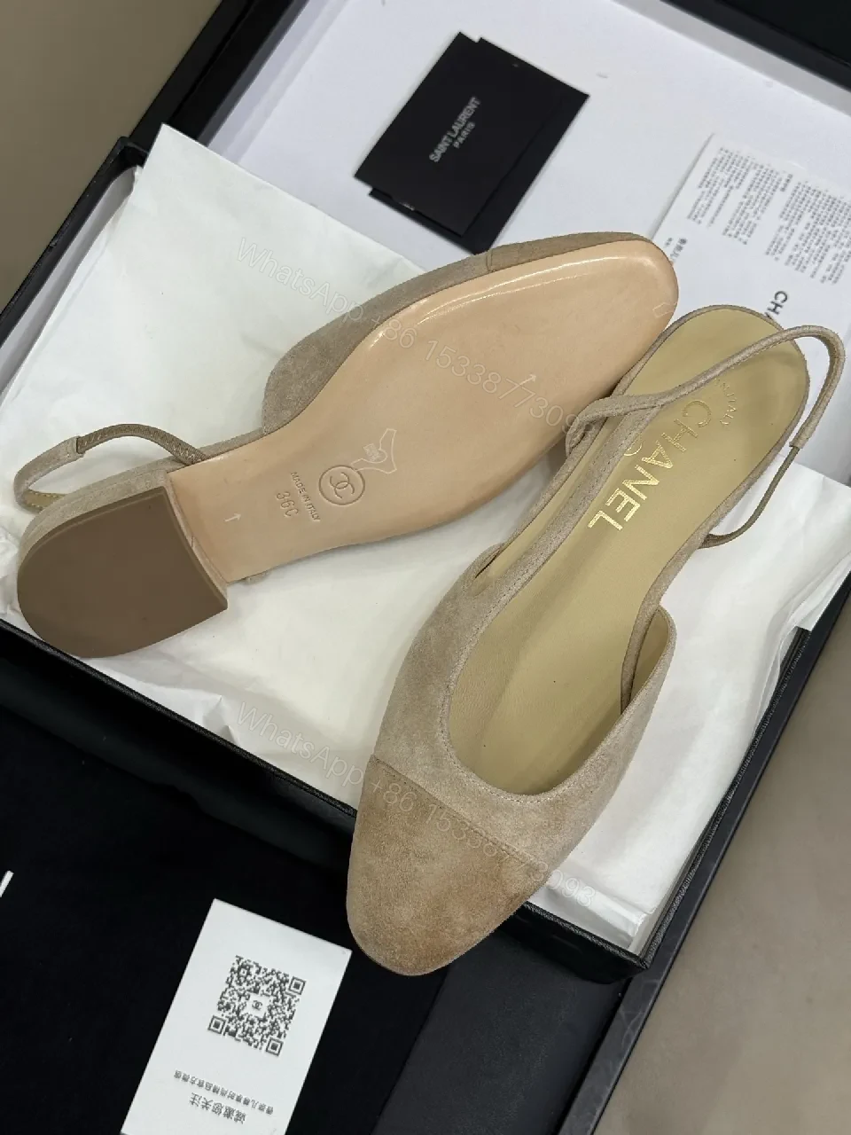 View 6 of Neutral Suede Slingback Flats: Elegant All-Day Comfort