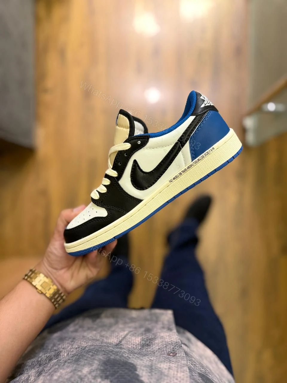 View 2 of First Copy Air Jordan Retro 1 Travis Scott x Fragment