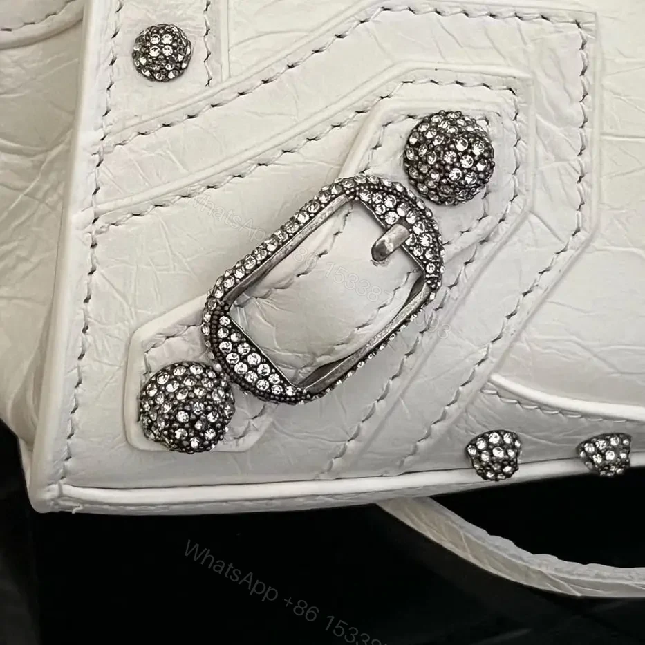 View 15 of 高仿Balenciaga*NeoCagole系列機車包白色