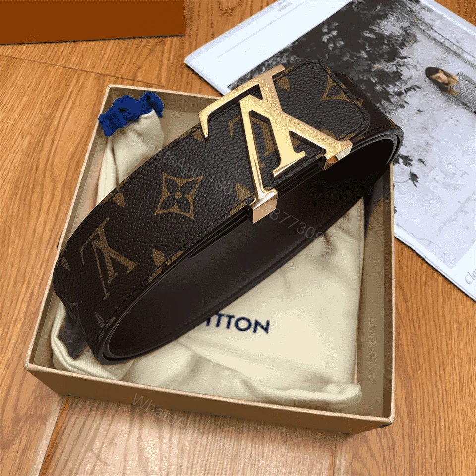 View 6 of LOUIS VUITTON BELT INITIALES REVERSIBLE MONOGRAM 1W NOIR BLACK/BROWN – B32