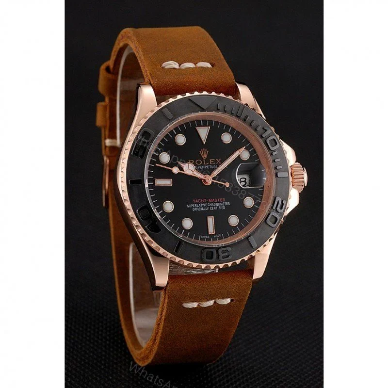 View 2 of Replica Rolex Yacht-Master Black Dial 1453861