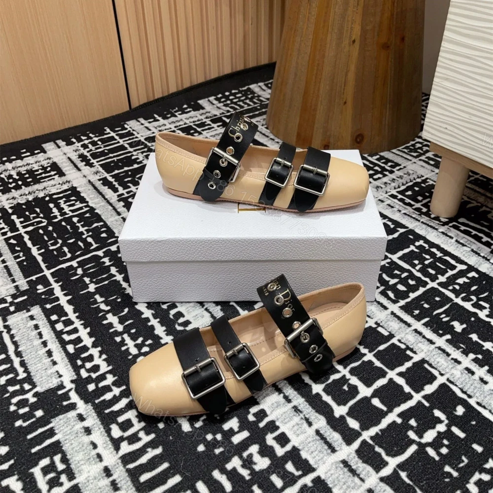 View 4 of 高仿Dior*Punk系列KCB948平頭塔扣休閒單鞋膚色免檢版