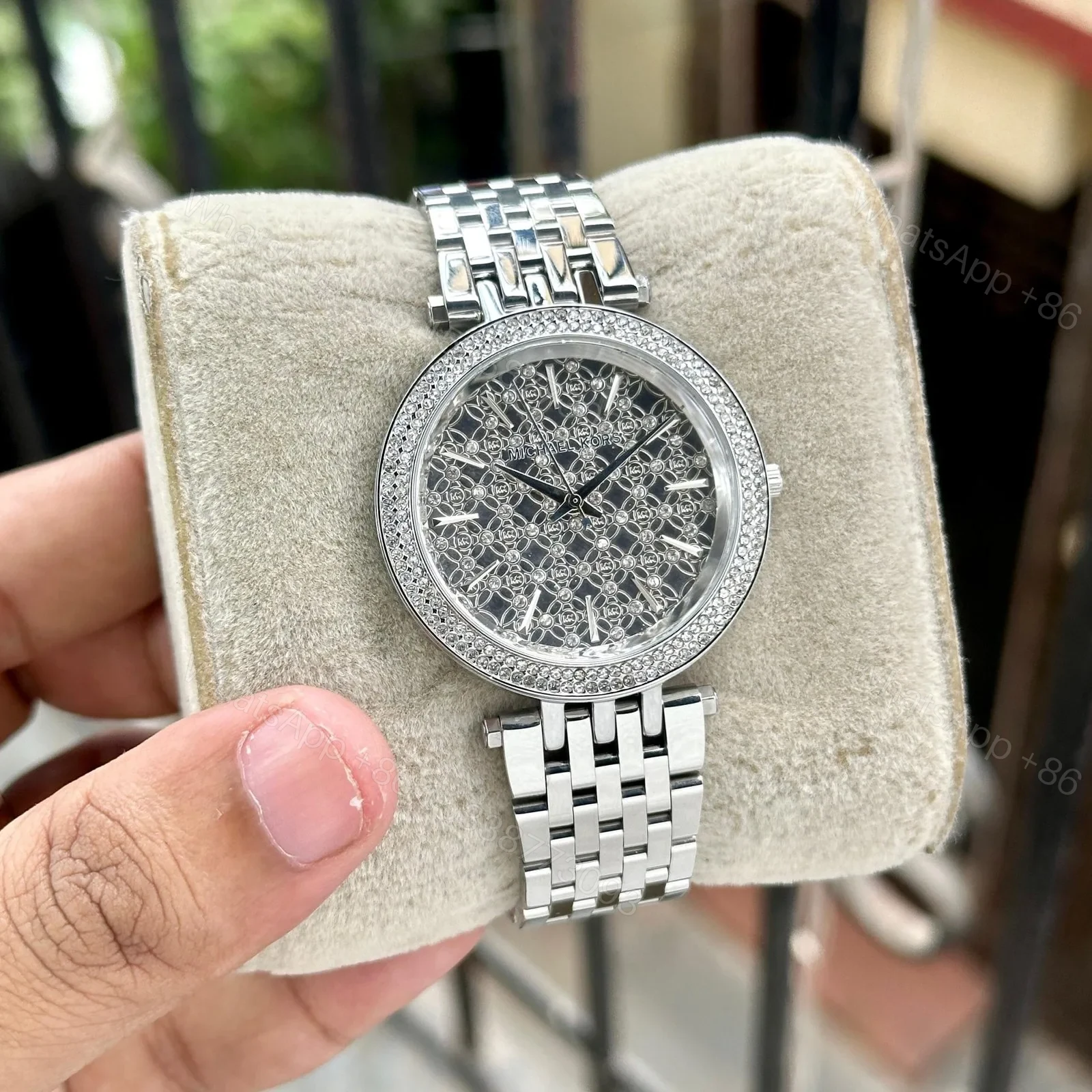 View 3 of Michael Kors MK-3404 Darci Crystal Paved Silver