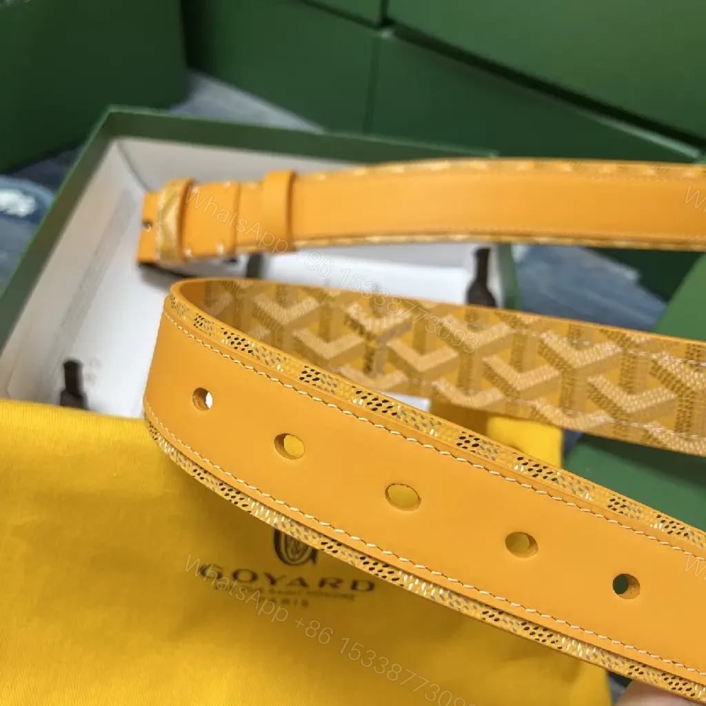 View 7 of Bold Goyard-Pattern Belt: Subtle Luxury, Everyday Impact
