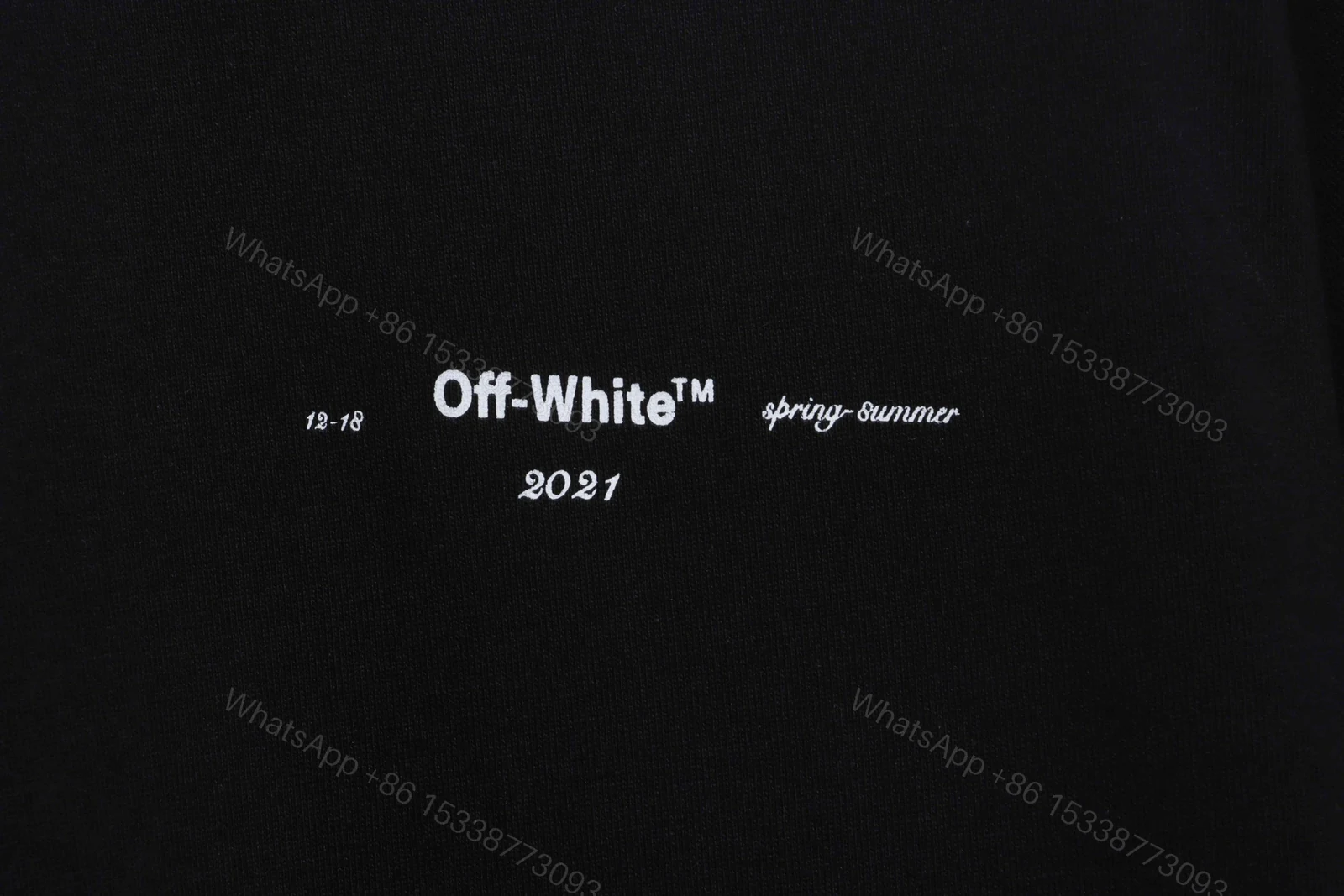 View 4 of Off-White Oil Painting Printing Black T-Shirt